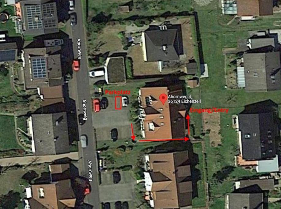 Gemuetliches Ferienapartment Mit Optionaler E-Ladesaeule Eichenzell Kültér fotó